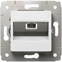 Розетка телефонная без рамки Legrand Cariva 1-м. RJ11 белый картинка